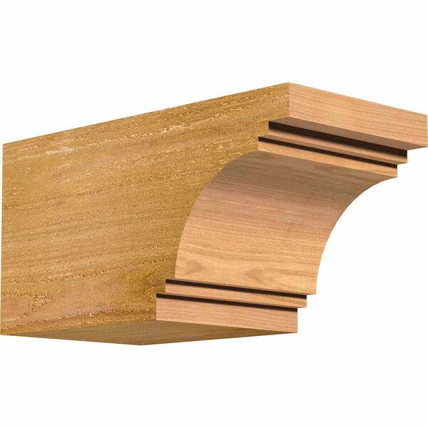 Ekena Millwork Pescadero Rough Sawn Rafter Tail, Western Red Cedar, 6"W x 6"H x 12"L RFT06X06X12PEC00RWR - main